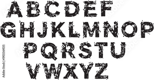 Beautiful flower alphabet set floral letters in a clean vector style.