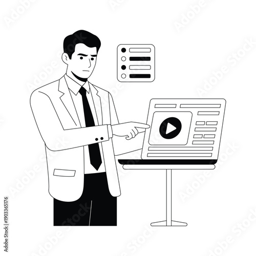 Easy to edit glyph illustration of online campaign analysis