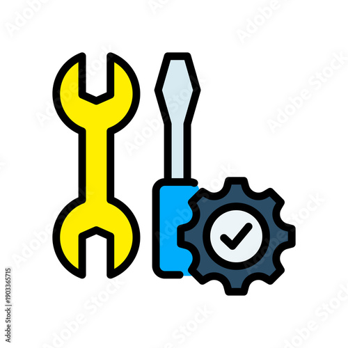 Tools lineal color icon  Vector Illustration 