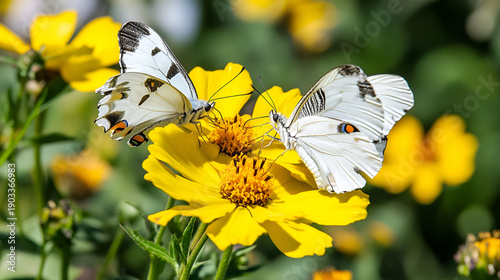 Wallpaper Mural butterfly on yellow flower Torontodigital.ca