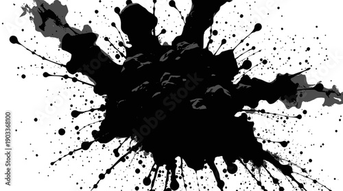 A monochrome illustration with high contrast depicts a large spiral object resembling a balloon descending against a whi