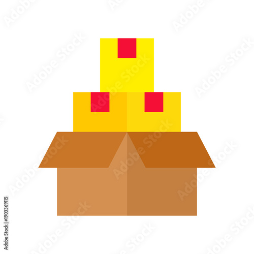 Goods flat icon  Vector Illustration 