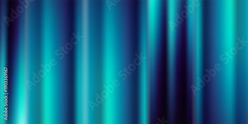 Futuristic neon texture with vibrant shades of blue wavy gradient and bright smooth fluted vertical lines. Bold dynamic design blending smooth tones and radiant colors and energy for modern visual art