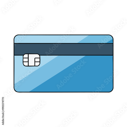 Blue Credit Card with Chip