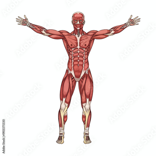 Human Muscle Anatomy Illustration