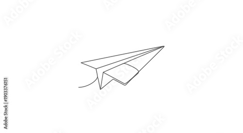flying paper airplane in motion