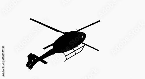 helicopter silhouette flying high