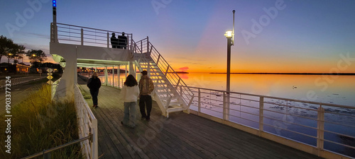Panel kuchenny z motywem Seaside promenade along the St. Lawrence River in Rimouski, Quebec, Canada