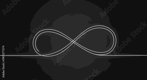 infinity symbol on globe, endless loop design