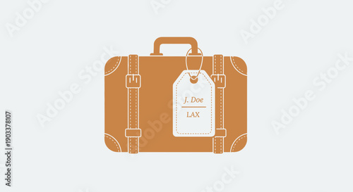 LAX travel luggage tag