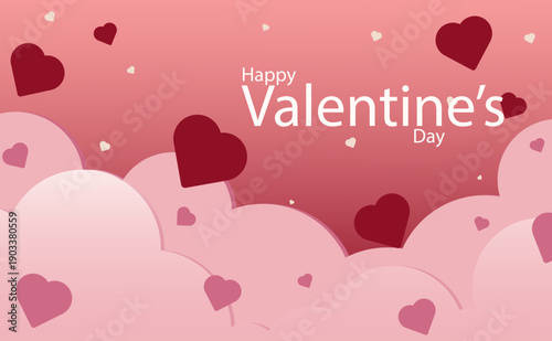 Valentine's Day template or background design. Suitable for graphic collaterals, greeting cards, etc. 