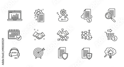 Business icons and symbols collection 1.