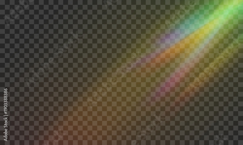 Warm sunlight ray beams with soft glow and lens flare abstract vector background