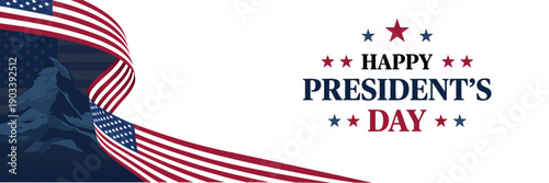 Happy Presidents Day United States Of America Design Background Illustration