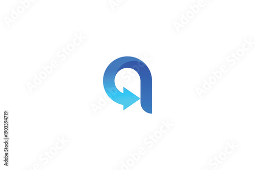 Letter q Arrow Logo for Corporate Identity and Startup Branding