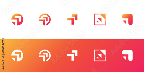 Modern Geometric Arrow Growth Logo Collection for Business, Finance and Startup Branding