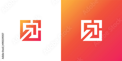 Modern Geometric Arrow Growth Logo Design for Business, Finance and Startup Branding