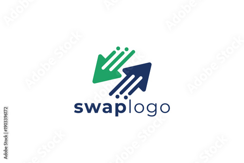 Modern Swap Arrow Logo Design for Business Exchange and Digital Branding