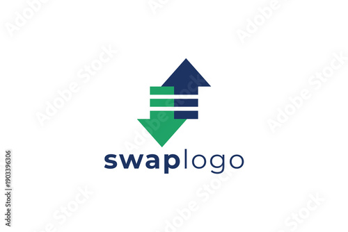 Modern Swap Arrow Logo Design for Business Exchange and Digital Branding