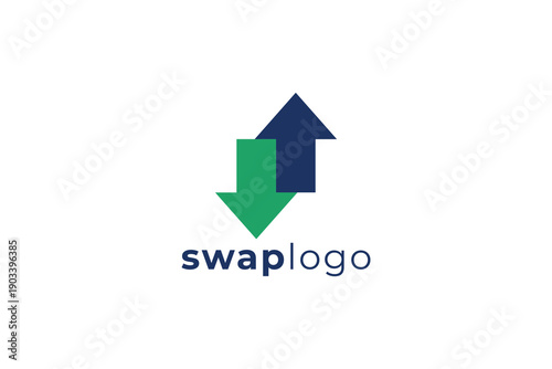 Modern Swap Arrow Logo Design for Business Exchange and Digital Branding