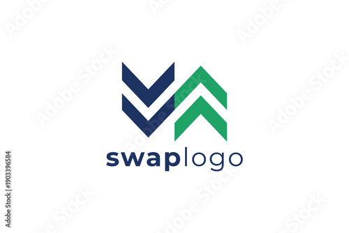 Modern Swap Arrow Logo Design for Business Exchange and Digital Branding