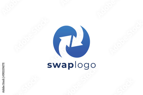 Modern Swap Arrow Logo Design for Business Exchange and Digital Branding