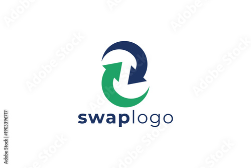 Modern Swap Arrow Logo Design for Business Exchange and Digital Branding
