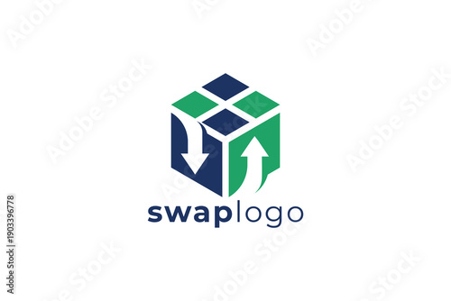 Modern Swap Arrow Logo Design for Business Exchange and Digital Branding