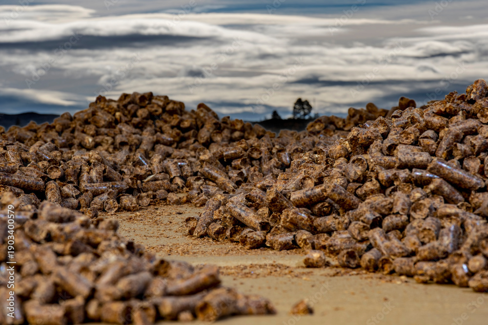 Obraz premium Montaña de pellet 
