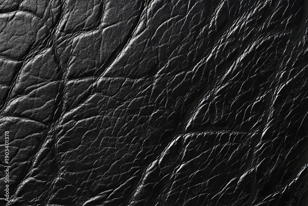 Fototapeta premium Elegant Close-Up of Dark Leather Texture Background for Sophisticated Interiors and Designer Uses