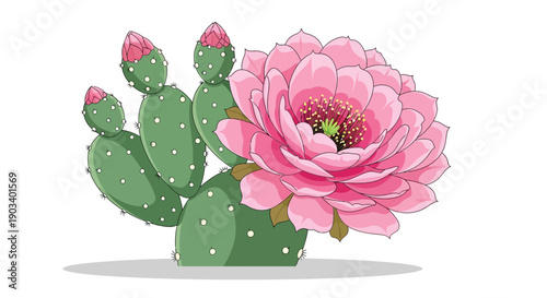 Illustration of a blue spike flower with green leaves