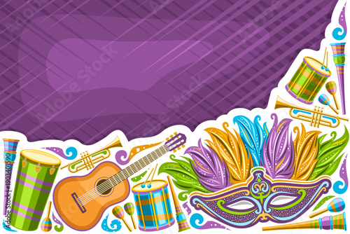 Vector greeting card for Rio Carnival