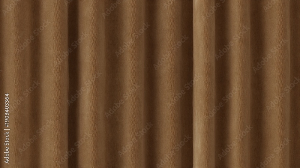 Fototapeta premium SEAMLESS background of warm brown velvet, curtains or fabric texture, soft and shiny textile, elegant interior, luxury home decor, repeating pattern. 