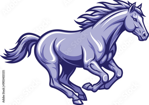 Running horse illustration vector