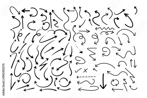 Hand-drawn Arrow Doodle Collection