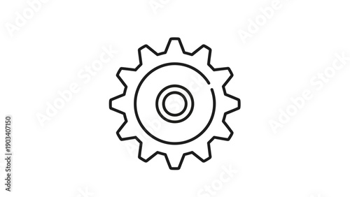Gear icon symbol mechanical design 1.