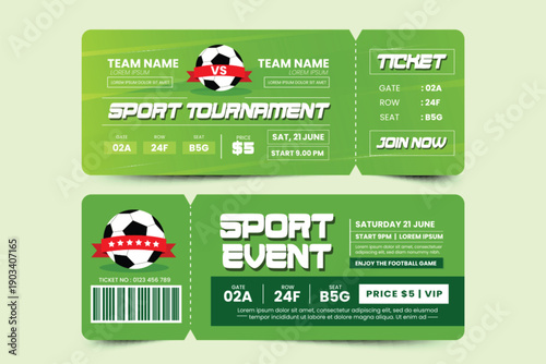 Football & soccer ticket. sports ticket