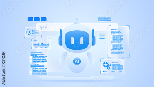 AI workflow automation artificial intelligence. ai agent network diagram dashboard machine learning connecting processing flow, data, coding and automation system.