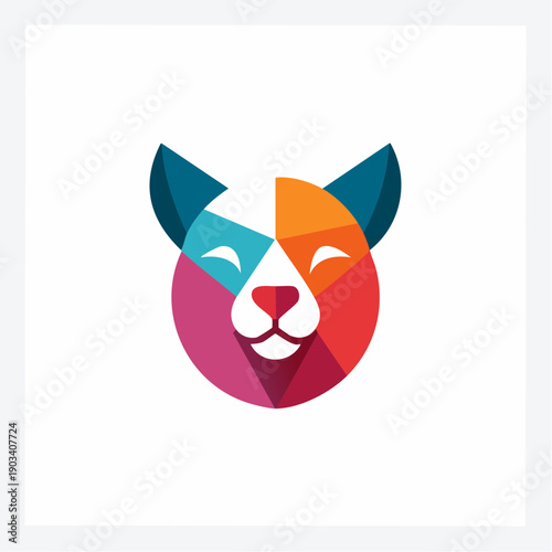 Colorful Geometric Alpaca Logo Design for a Modern Brand Identity