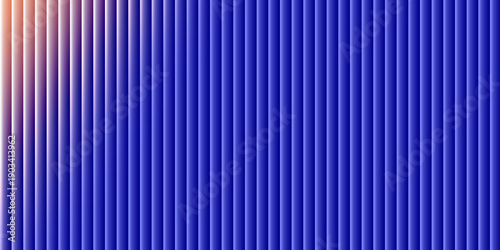Abstract digital background featuring strong vertical blue parallel lines with a subtle warm gradient light effect illuminating the left edge