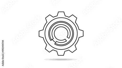 Gear icon cogwheel mechanical symbol.