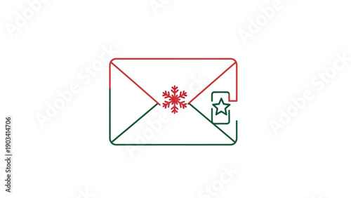 Envelope with red seal and stamp.