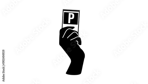 Parking pay station, black isolated silhouette