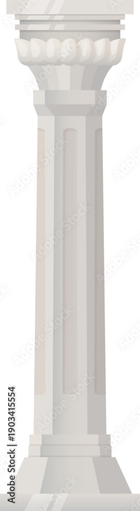 Naklejka premium Antique pillar. Old temple column in vintage style