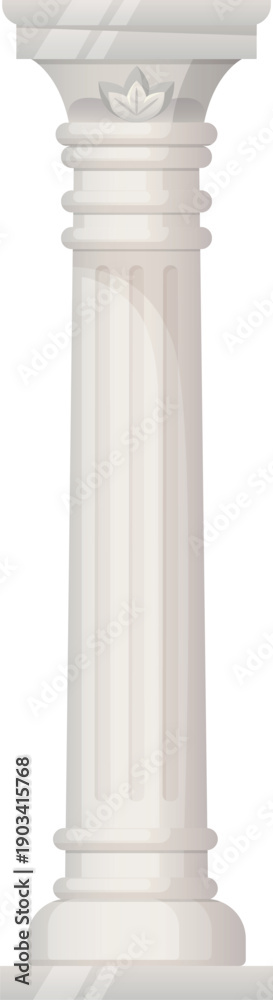 Naklejka premium Classic stone column. Decorative classic facade architecture