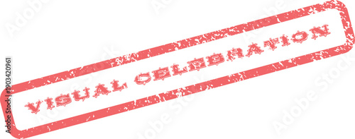 Canvastavla Visual Celebration Red Rubber Stamp Implying Festive Approval or Special Event R