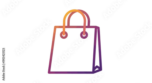 Vibrant gradient shopping bag icon symbolizing modern retail and online commerce solutions