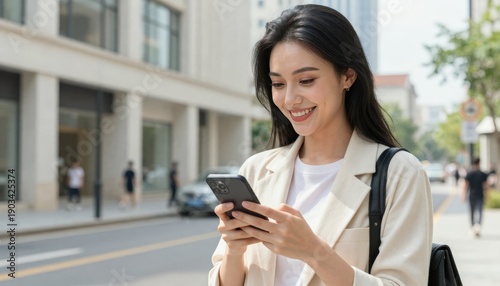 Young woman engaged with smartphone urban street lifestyle photography bright environment candid viewpoint modern technology concept Free Download Young woman engaged with smartphone urban street lifestyle photography bright environment candid viewpoint modern technology concept - GFXLoad