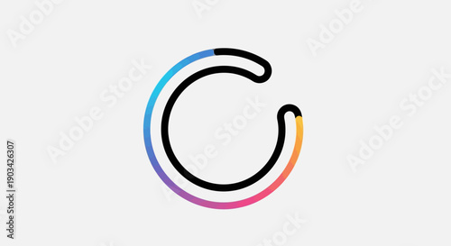 Modern gradient colorful letter C logo icon design representing connection and cycle abstract