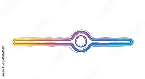 Abstract colorful gradient progress bar or slider user interface element design isolated